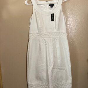 White House Black Market White Sleeveless Dress